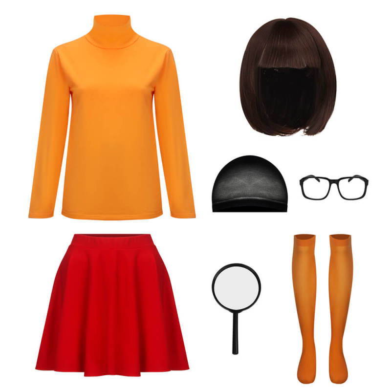 Women's Velma Dinkley Costume Anime Cosplay Outfits In Stock Takerlama