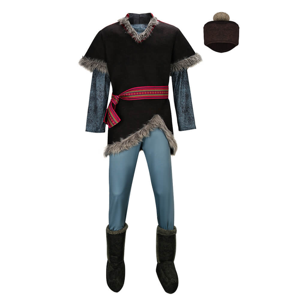 Disney Frozen Kristoff Bjorgman Iceman Cosplay Costume In Stock-Takerlama