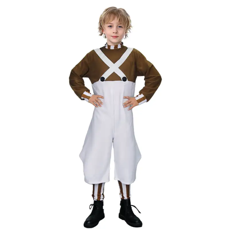 Kids Willy Wonka Oompa Loompa Cosplay Costume-Charlie and the Chocolate ...