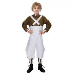 Kids Willy Wonka Oompa Loompa Cosplay Costume-Charlie and the Chocolate Factory In Stock Takerlama