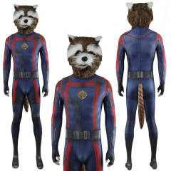 Rocket Raccoon Halloween Cosplay Costume Mask Adult Kids Guardians of the Galaxy 3 Takerlama