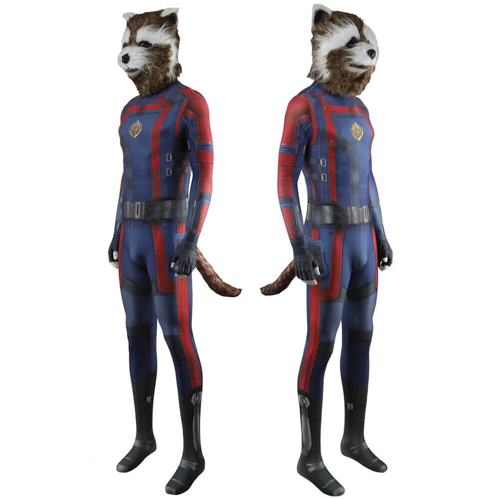 Rocket Raccoon Halloween Cosplay Costume Mask Adult Kids Guardians of the Galaxy 3 Takerlama