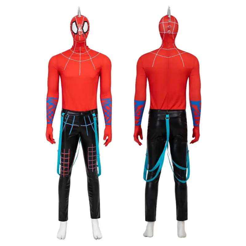 Spider-Punk Hobie Brown Halloween Costume Spider-Man Across the Spider-Verse  Punk-Rock Spidey Suit Takerlama