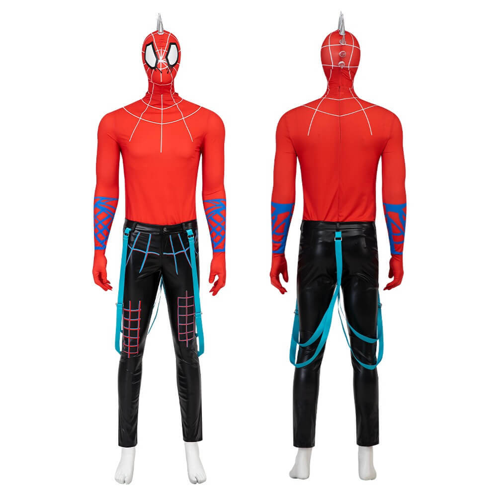 Spider-Punk Hobie Brown Halloween Costume Spider-Man Across the Spider-Verse Punk-Rock Spidey Suit