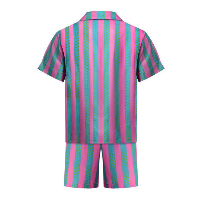 Simu Liu Ken's Pastel Striped Beach Outfit Ryan Gosling Movie Cosplay Costume In Stock Takerlama