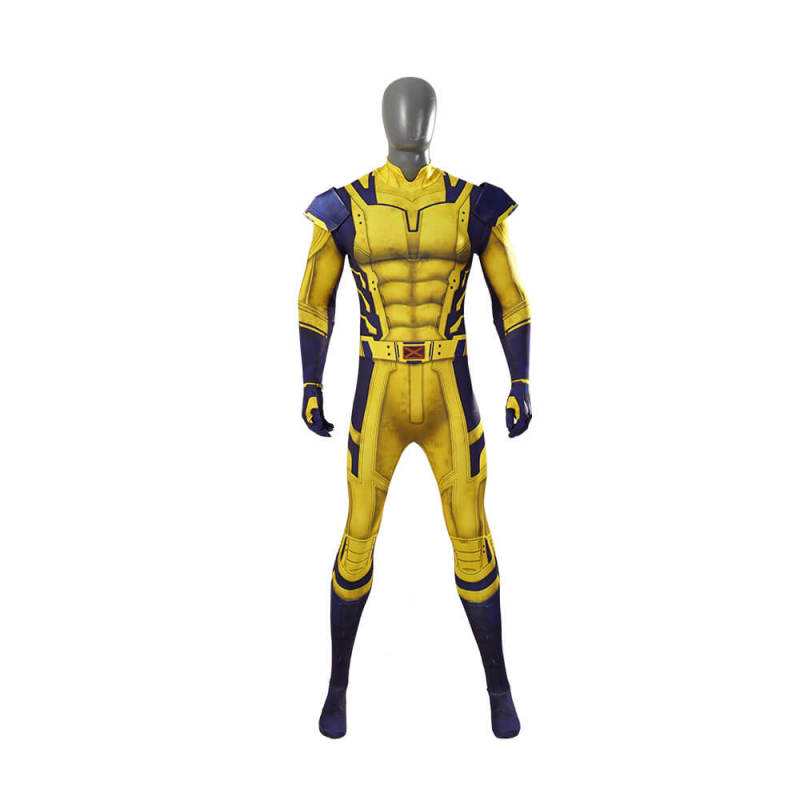 Deadpool 3 Wolverine Logan Halloween Costume Yellow 3D Printed Jumpsuit Kids Adult