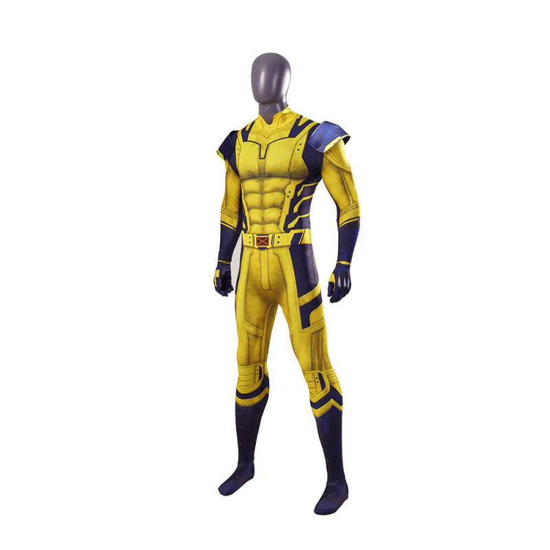 Deadpool 3 Wolverine Logan Halloween Costume Yellow 3D Printed Jumpsuit Kids Adult