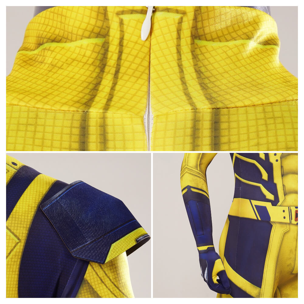 Deadpool 3 Wolverine Logan Halloween Costume Yellow 3D Printed Jumpsuit Kids Adult
