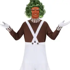 Deluxe Oompa Loompa Cosplay Costume With Wig-Charlie and the Chocolate Factory In Stock Takerlama