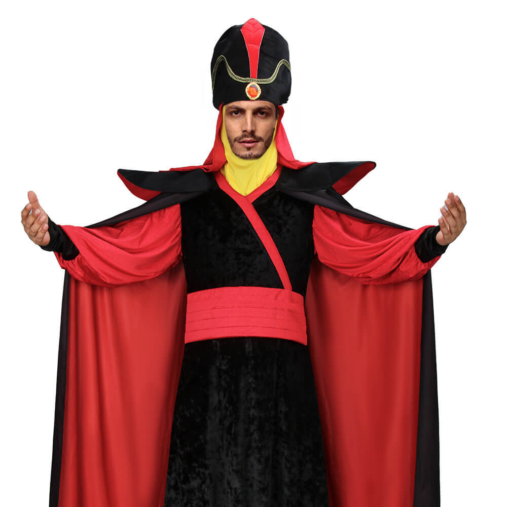 Disney Aladdin Jafar Men's Costume Halloween Cosplay Outfit  In Stock Takerlama