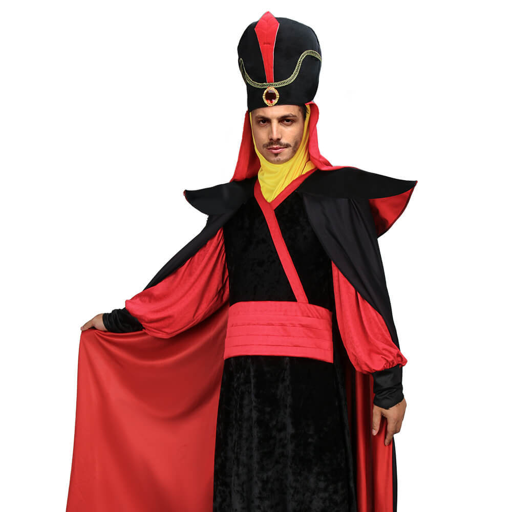 Disney Aladdin Jafar Men's Costume Halloween Cosplay Outfit  In Stock Takerlama