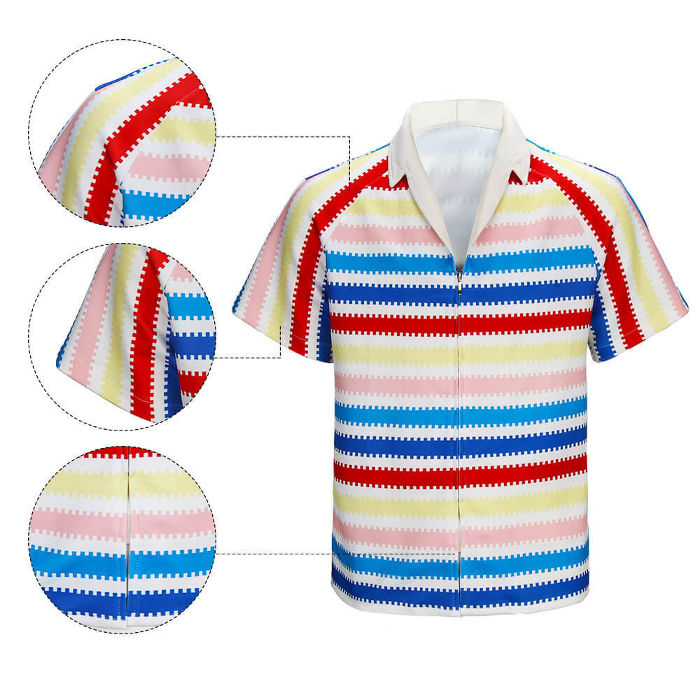 Allan's Classic Striped Shirt Michael Cera Doll Movie Costume In Stock Takerlama