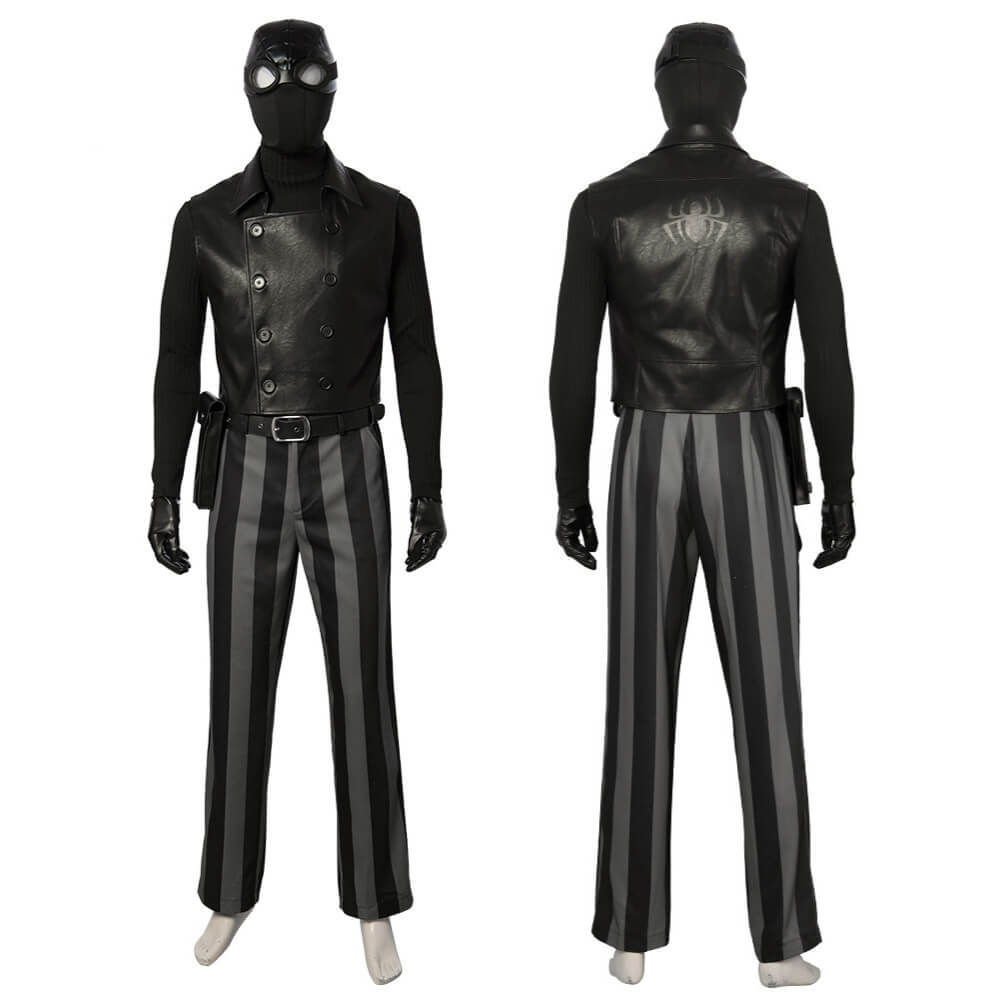 Spider-Man Noir Cosplay Costume Spider-Man Into the Spider-Verse S M L XL In Stock