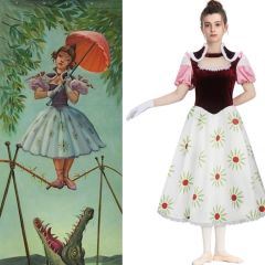 The Haunted Mansion Tightrope Walker Cosplay Costume Sally Slater Fancy Dress