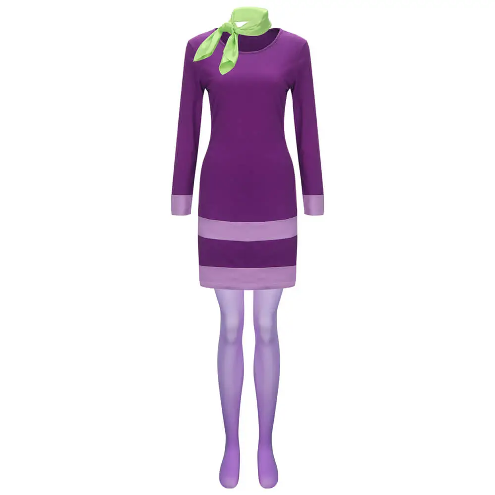 Classic Scooby Doo Daphne Women's Costume 70s Retro Fancy Dress Cartoon  Series Takerlama
