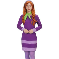 Daphne Blake Cosplay Classic Women's Costume Wig 70s Retro Fancy Dress Cartoon Series S M XXL In Stock