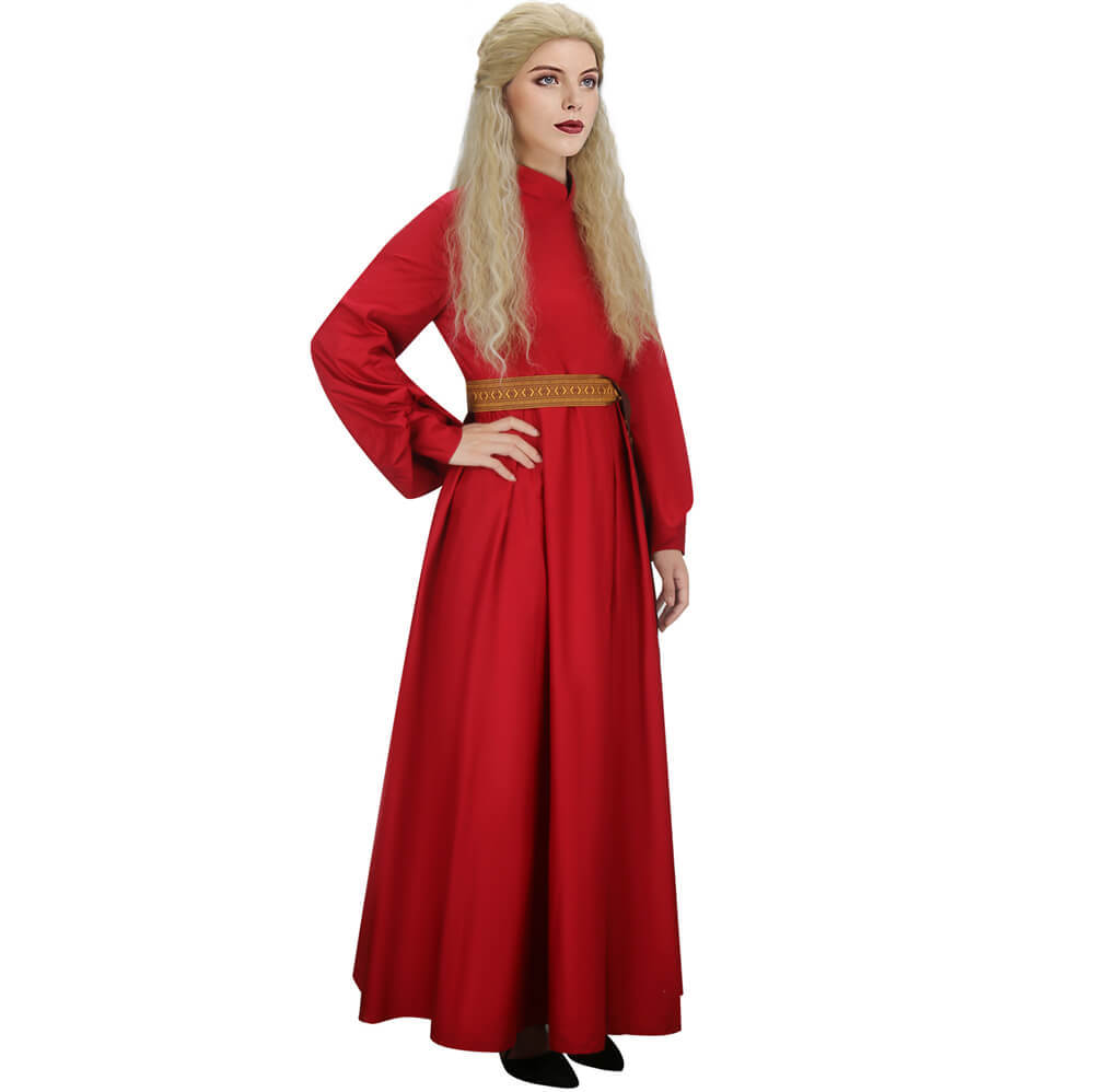 Women's Princess Bride Buttercup Peasant Dress Wig Halloween Costume Takerlama