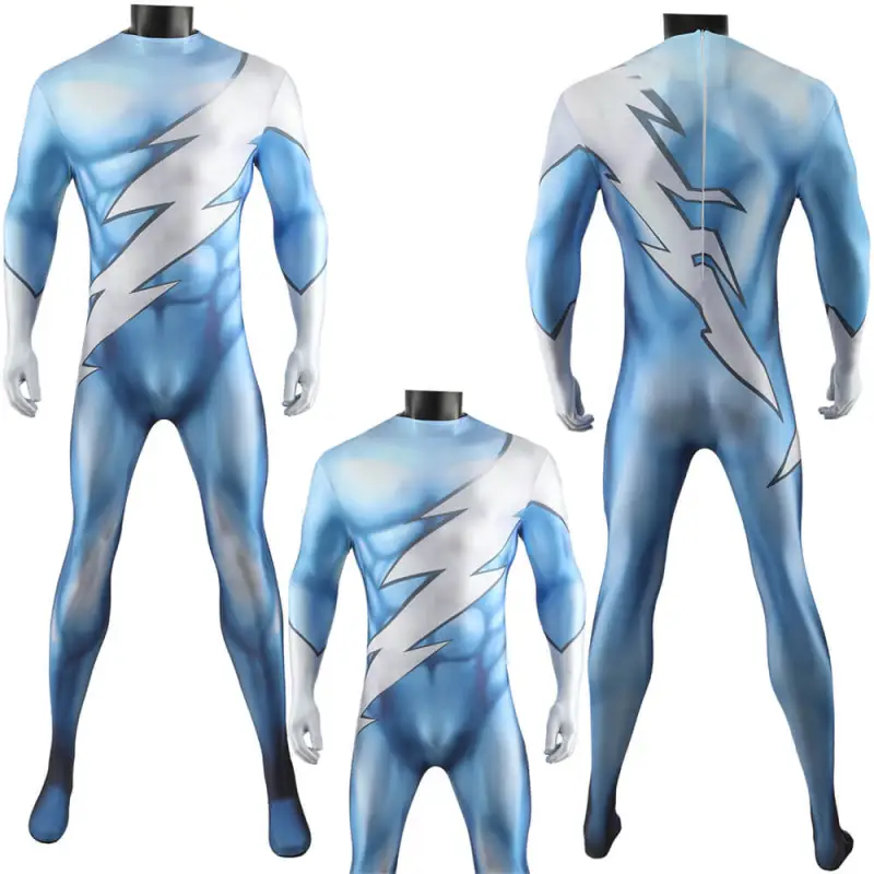 Marvel QuickSilver X-Men Halloween Costume Superhero Cosplay Bodysuit Takerlama