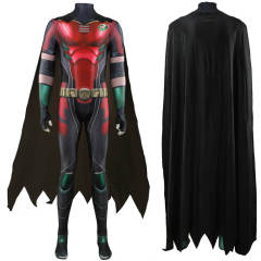 Titans Season 4 Robin Halloween Costume Superhero Tim Drake Jumpsuit Cloak Takerlama