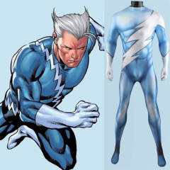 Marvel QuickSilver X-Men Halloween Costume Superhero Cosplay Bodysuit Takerlama