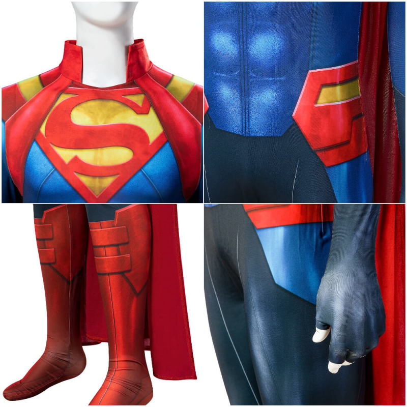 Superboy Halloween Cosplay Costume Superman Comics 2018 Superhero Bodysuit Cloak