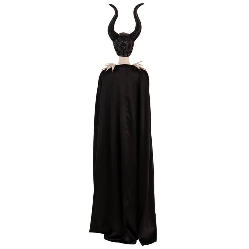 Disney Maleficent 2 Halloween Costume Mistress of Evil Black Witch Angelina Jolie Cosplay Dress Hat Takerlama