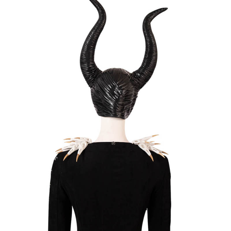 Disney Maleficent 2 Halloween Costume Mistress of Evil Black Witch Angelina Jolie Cosplay Dress Hat Takerlama