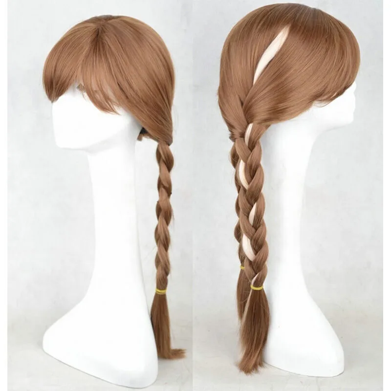 Princess Anna Brown Braid Costume Wigs Adult-Disney Frozen 2 Takerlama