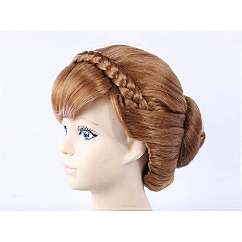 Frozen 2 Adult Anna Brown Hair Braid Disney Princess Wigs For