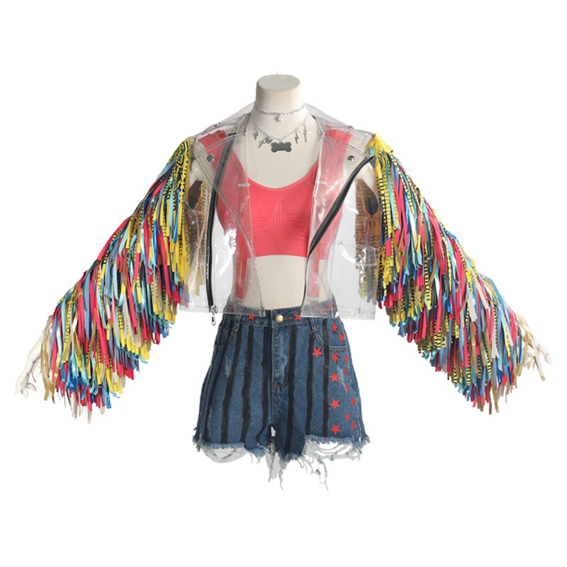 Birds of Prey Harley Quinn Wings Jacket Female Joker Cosplay Outfits Suspenders