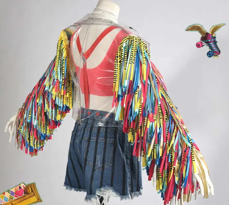 Birds of Prey Harley Quinn Wings Jacket Female Joker Cosplay Outfits Suspenders