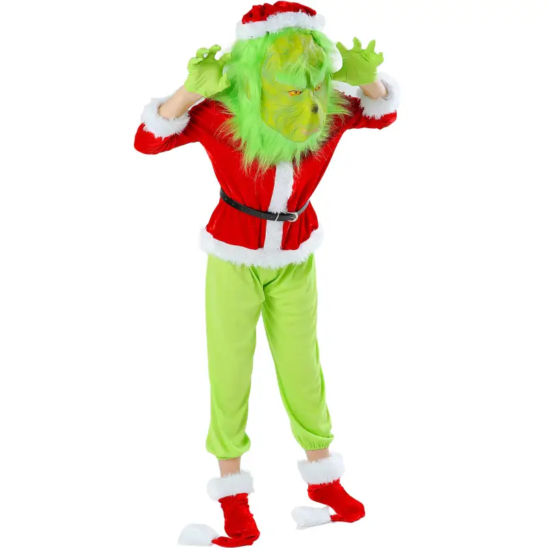 Grinch Cosplay Costume Kids Men-How the Grinch Stole Christmas Takerlama