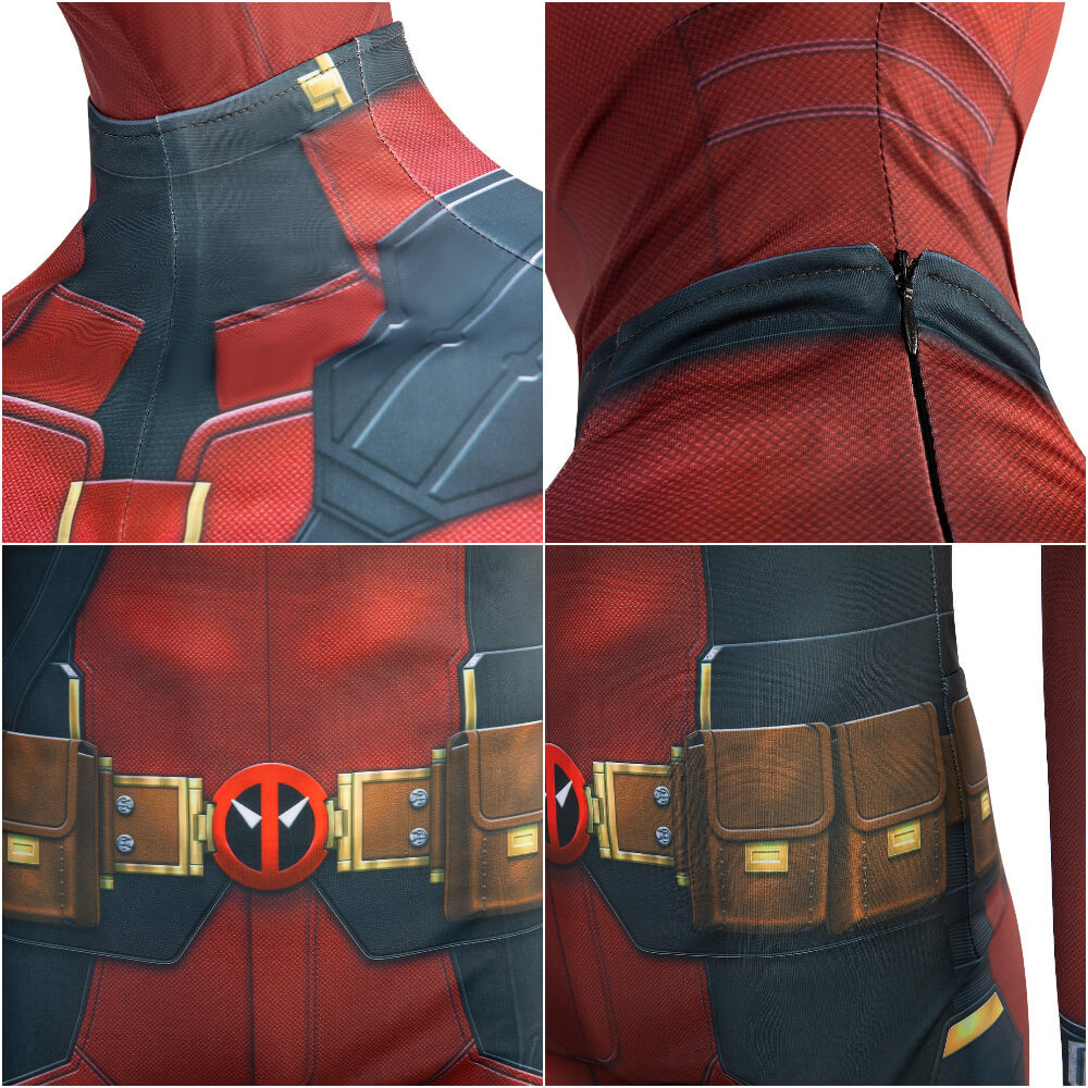 Deadpool 3 Wade Wilson Cosplay Costume Spandex Bodysuit Takerlama
