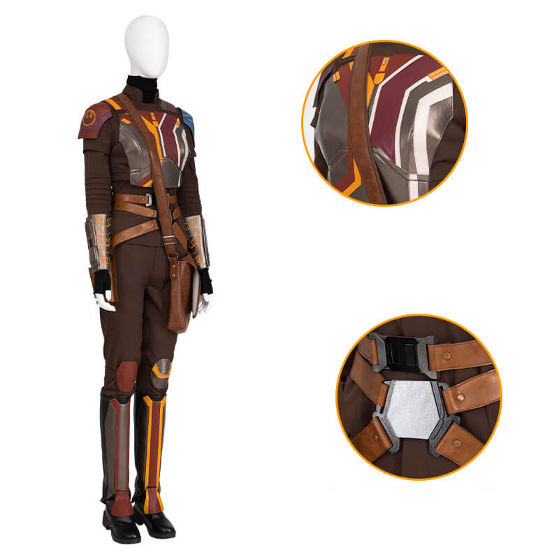 Star Wars Ahsoka Sabine Wren Cosplay Costume Women Battle Suit Takerlama