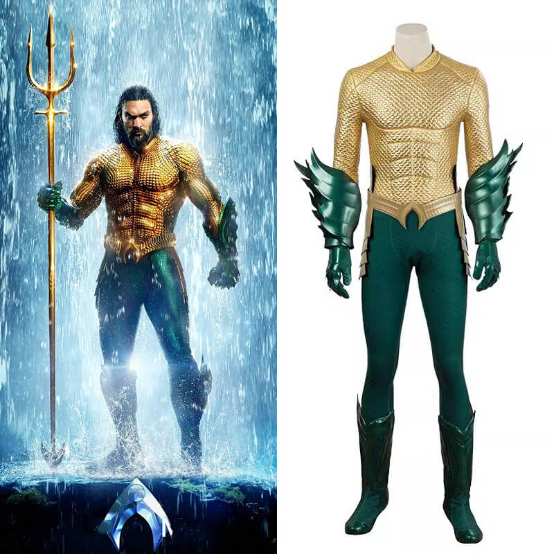 DC Aquaman Halloween Superhero Costume Adults Movie Arthur Curry