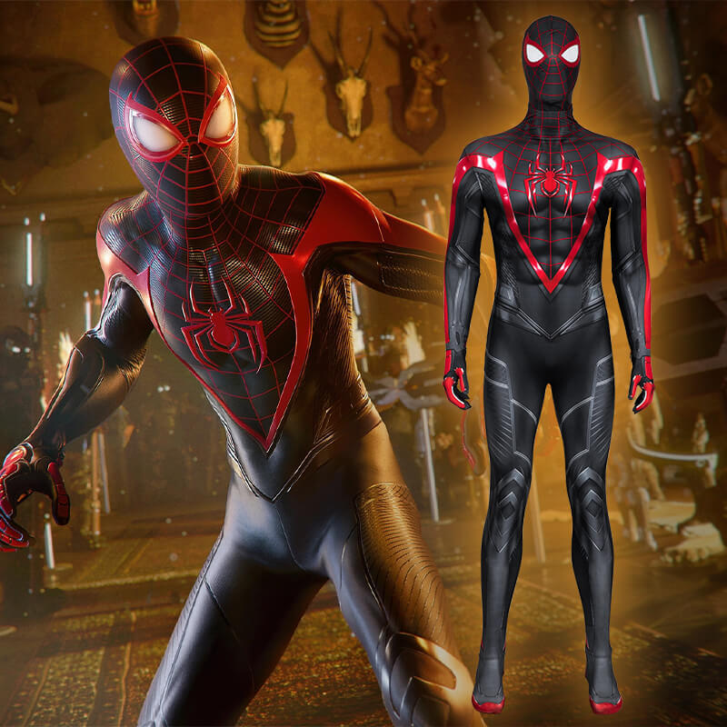 Marvel's Spider-Man 2 Miles Morales Cosplay Costume Mask Takerlama