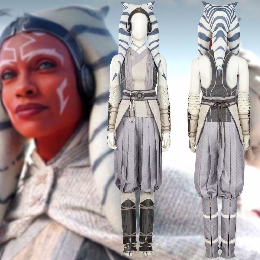 Star Wars Ahsoka Tano White Cosplay Costume Takerlama