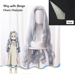 Wig With Beige Horns