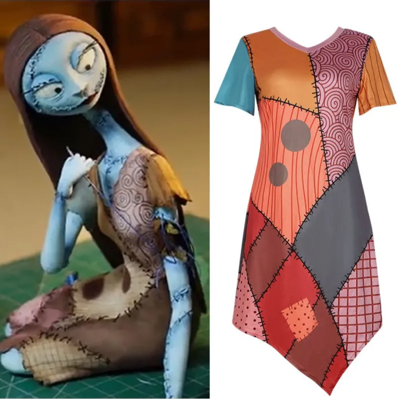 Adult Disney The Nightmare Before Christmas Sally Costume Fancy Dress Takerlama