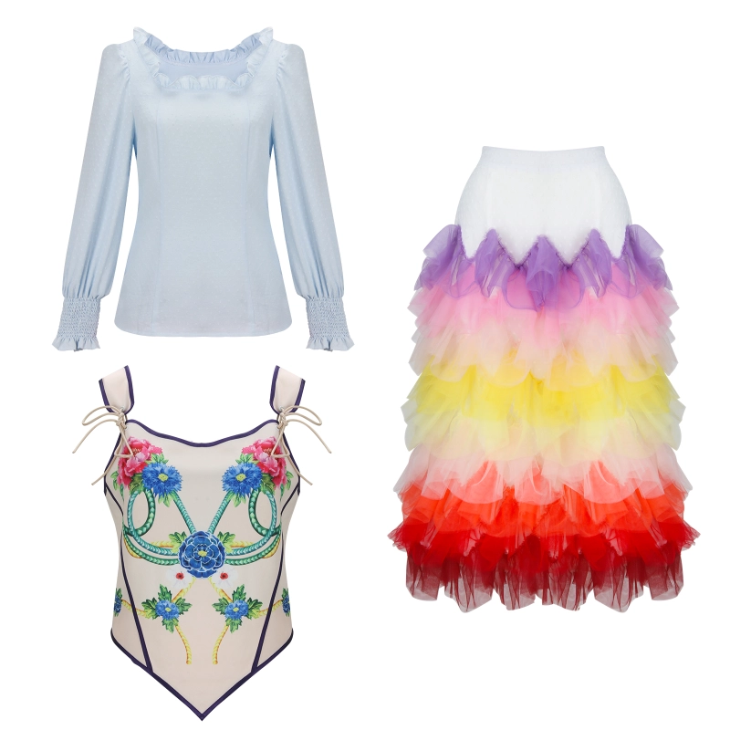 Lucy Gray Baird Rainbow Costume Hunger Games The Ballad of Songbirds and Snakes Takerlama
