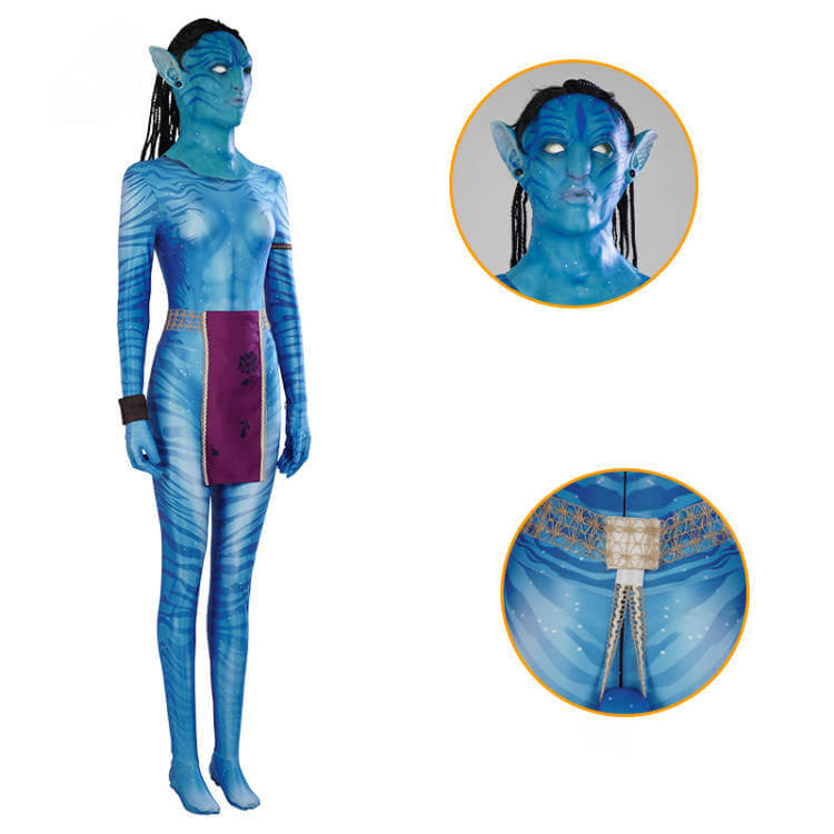 Avatar 2 Neytiri Cosplay Costume Jumpsuit Mask Women Takerlama