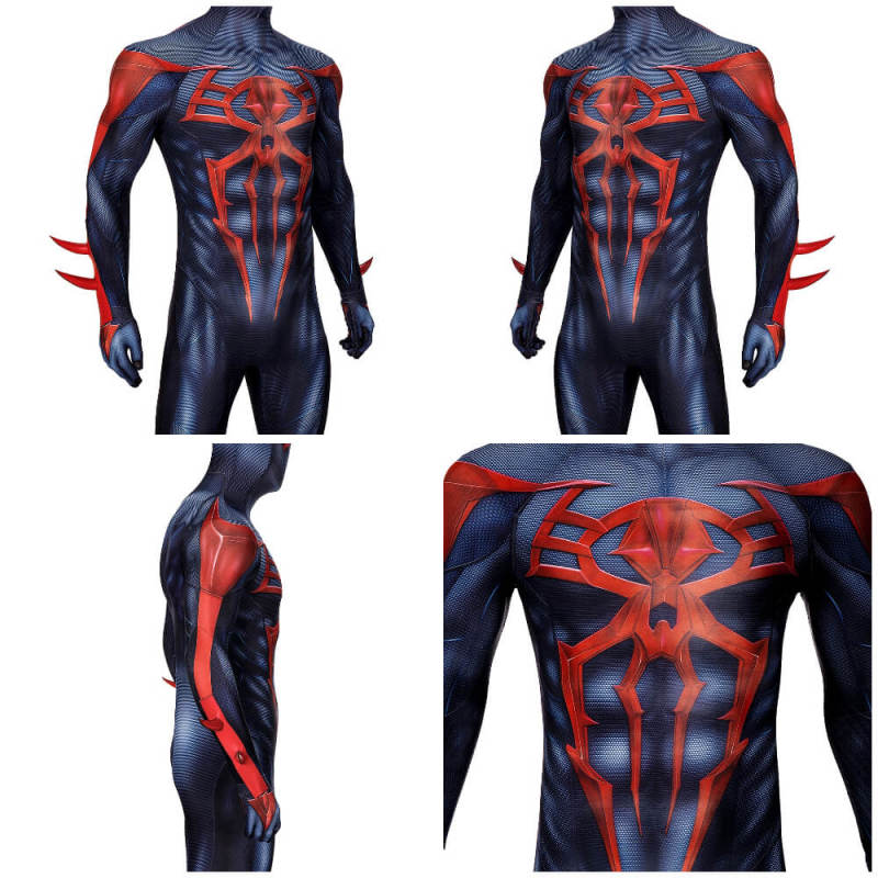 Spider-Man 2099 Costume Marvel Comics Miguel O'Hara Cosplay Jumpsuit Takerlama