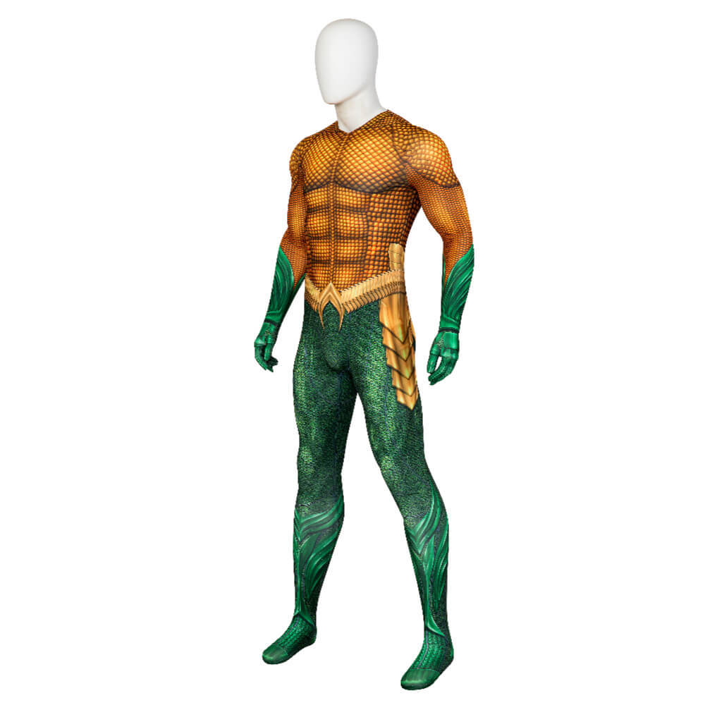 Aquaman New Costume Adults DC Movie Arthur Curry Gold Suit Aquaman and the Lost Kingdom Takerlama