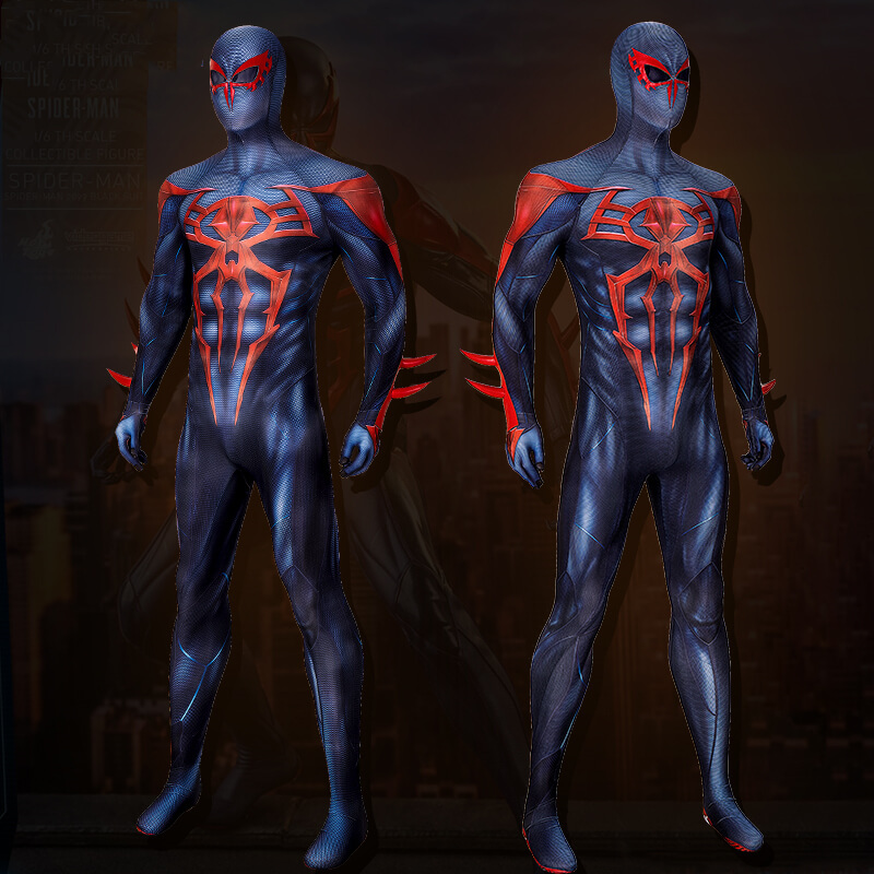 Spider-Man 2099 Costume Marvel Comics Miguel O'Hara Cosplay Jumpsuit Takerlama