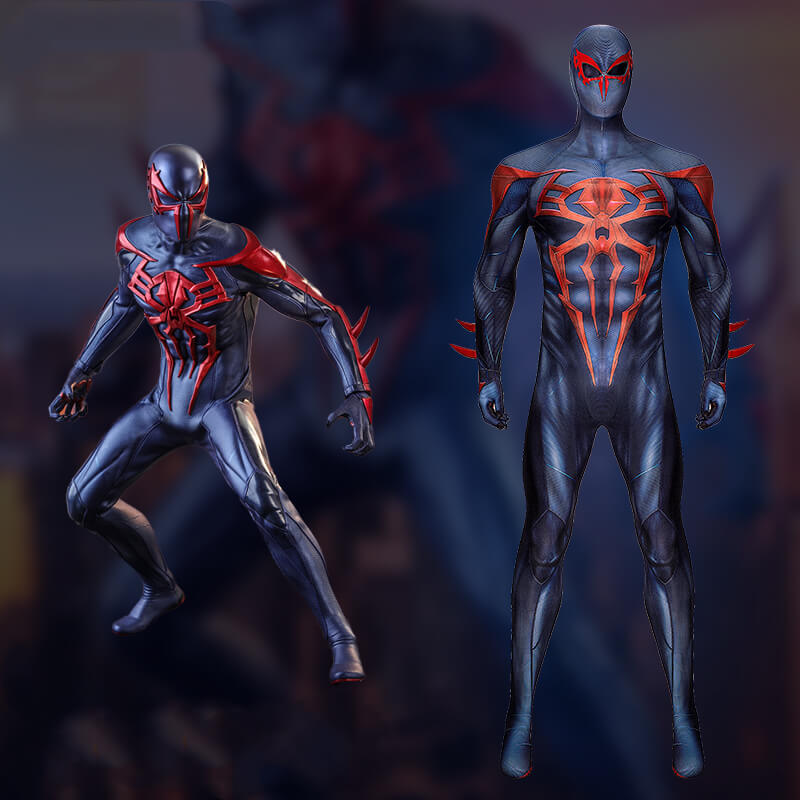 Spider-Man 2099 Costume Marvel Comics Miguel O'Hara Cosplay Jumpsuit Takerlama