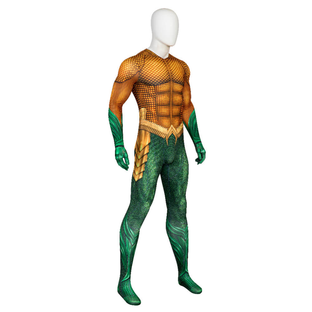 Aquaman New Costume Adults DC Movie Arthur Curry Gold Suit Aquaman and the Lost Kingdom Takerlama