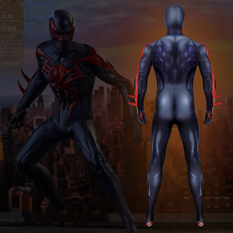 Spider-Man 2099 Costume Marvel Comics Miguel O'Hara Cosplay Jumpsuit Takerlama