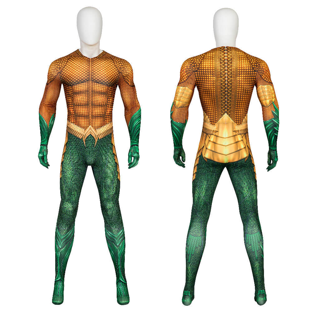 Aquaman New Costume Adults DC Movie Arthur Curry Gold Suit Aquaman and the Lost Kingdom Takerlama