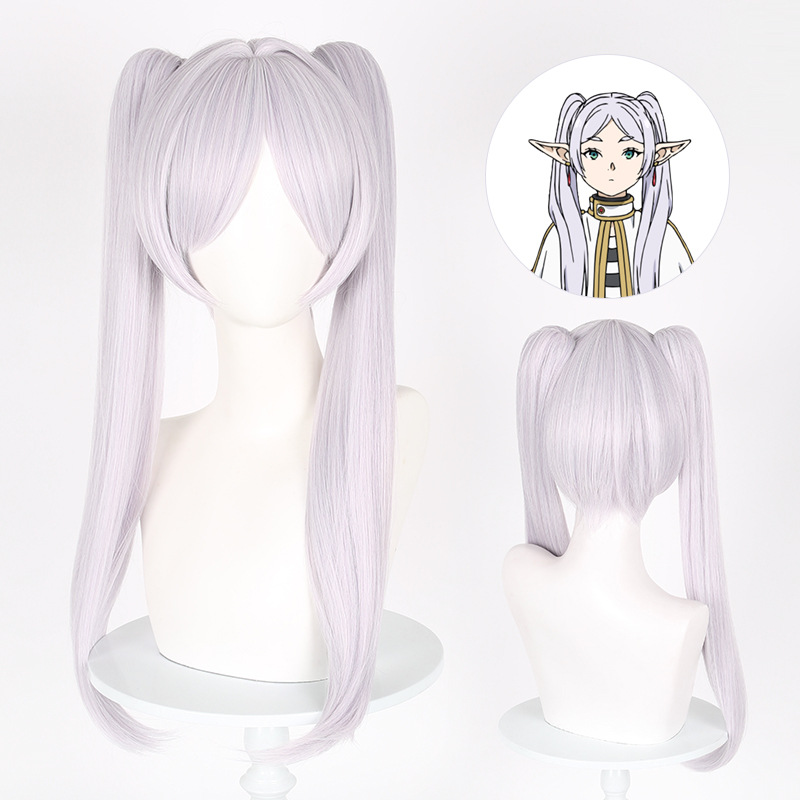 Frieren Beyond Journey`s End Frieren Cosplay Wig Sousou no Frieren Silver  Hair With Cap Takerlama