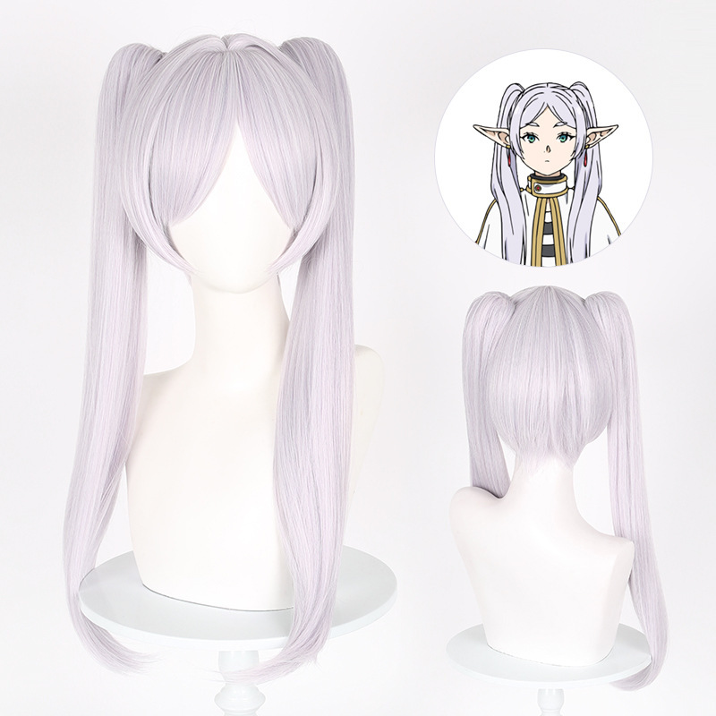 Frieren Beyond Journey`s End Frieren Cosplay Wig Elf Ears Sousou no Frieren Silver Hair Takerlama